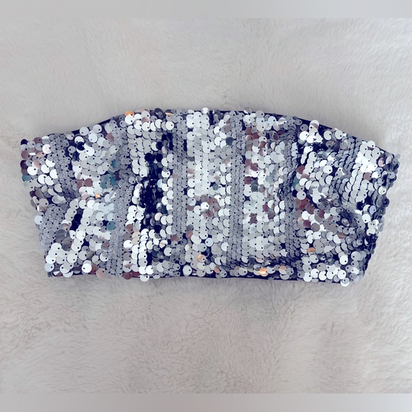 MICHAEL COSTELLO x REVOLVE SEQUINED HARRIS TOP XS - Picture 2 of 4